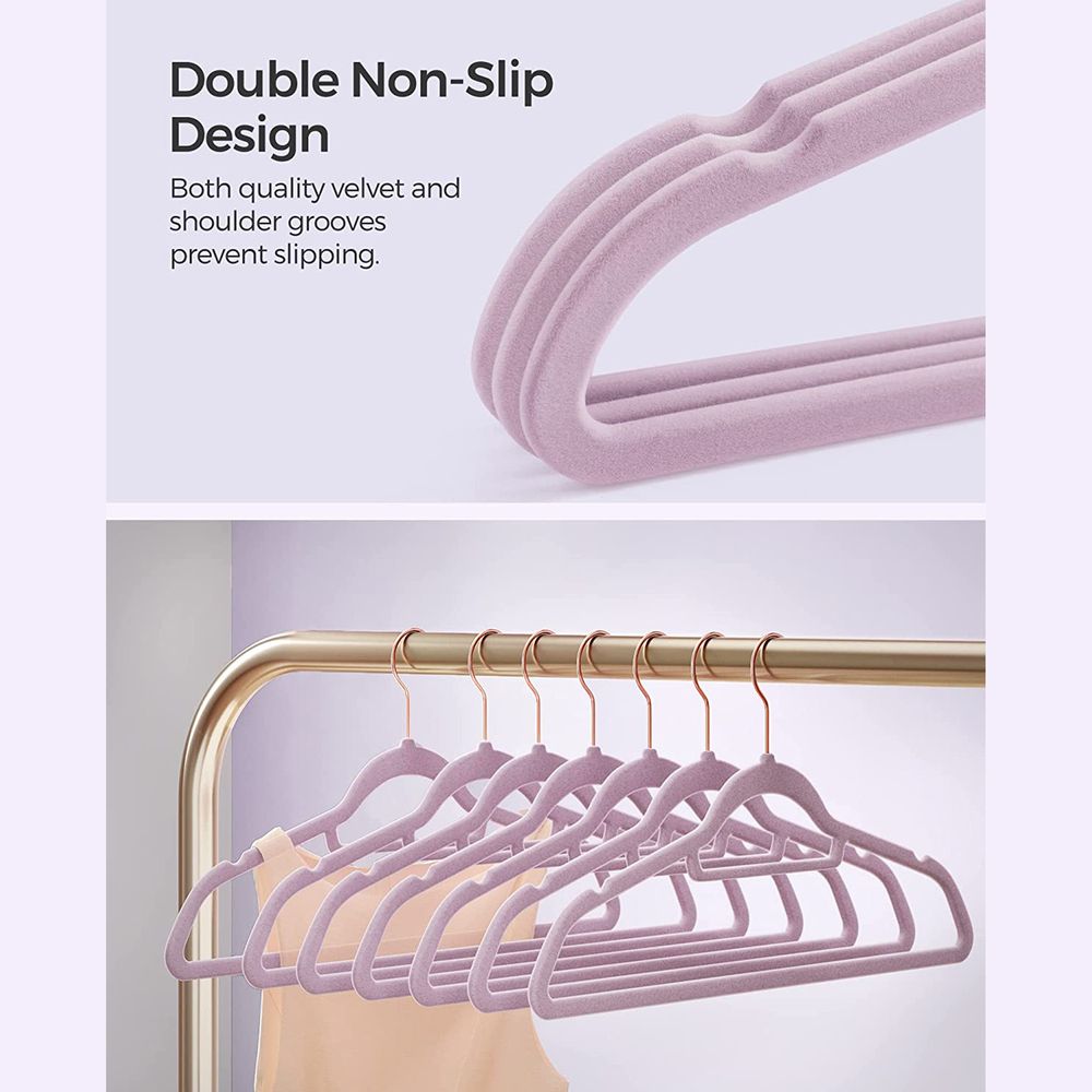 Velvet Clothes Hangers - Wardrobe Organizer - Set Of 30