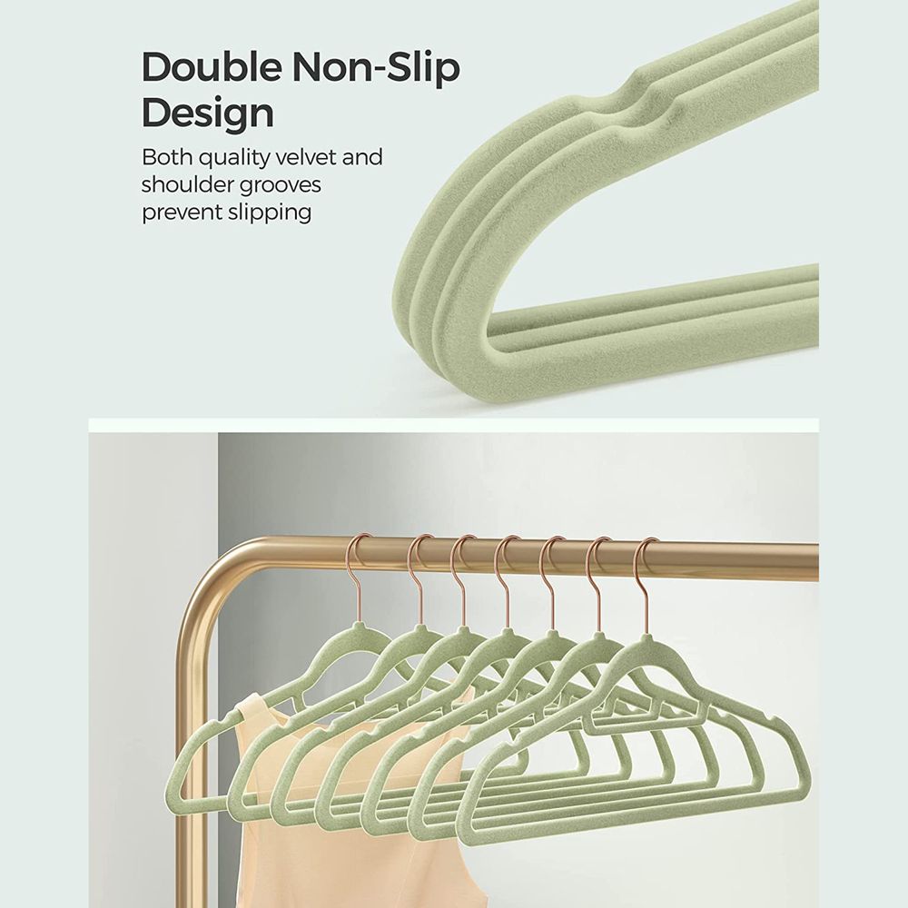 Velvet Clothes Hangers - Wardrobe Organizer - Set Of 30