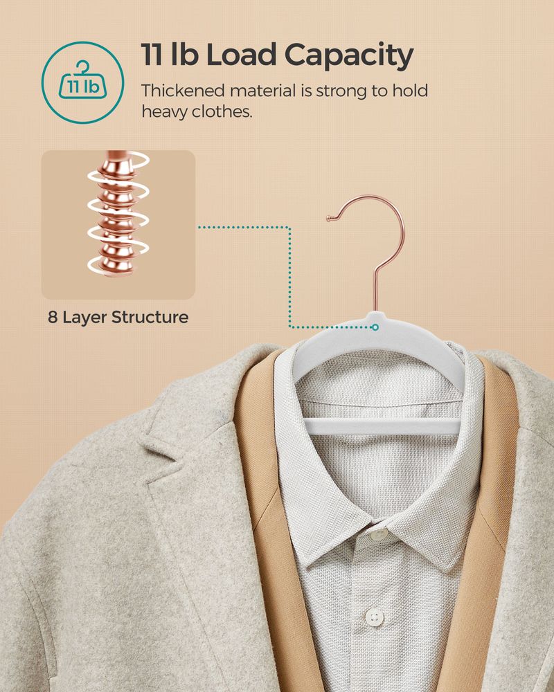 Velvet Clothes Hangers - Wardrobe Organizer - Set Of 30