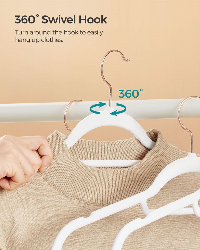 Velvet Clothes Hangers - Wardrobe Organizer - Set Of 30