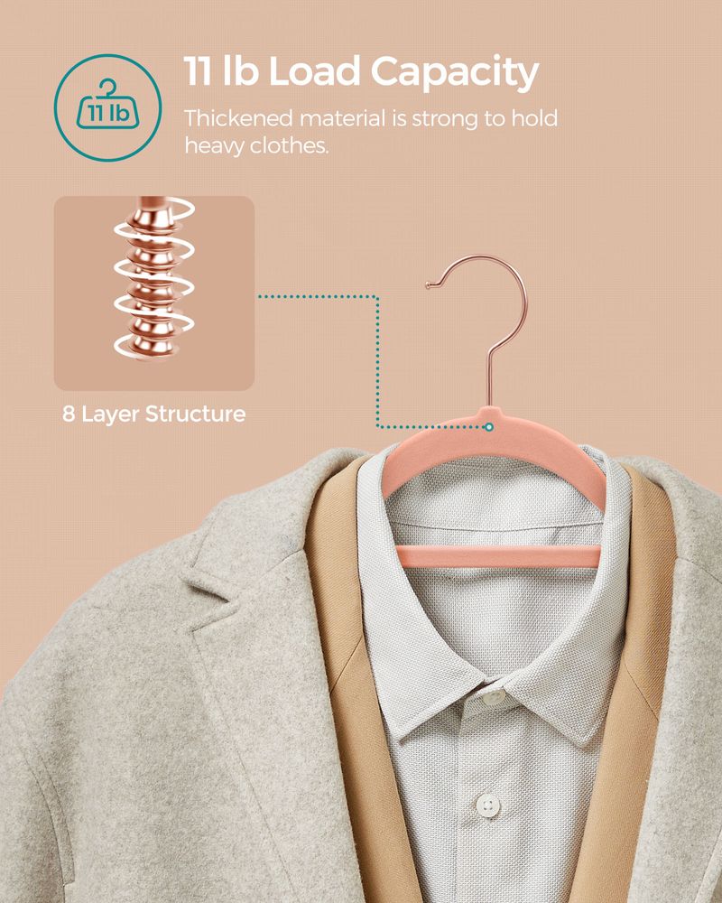 Velvet Clothes Hangers - Wardrobe Organizer - Set Of 30