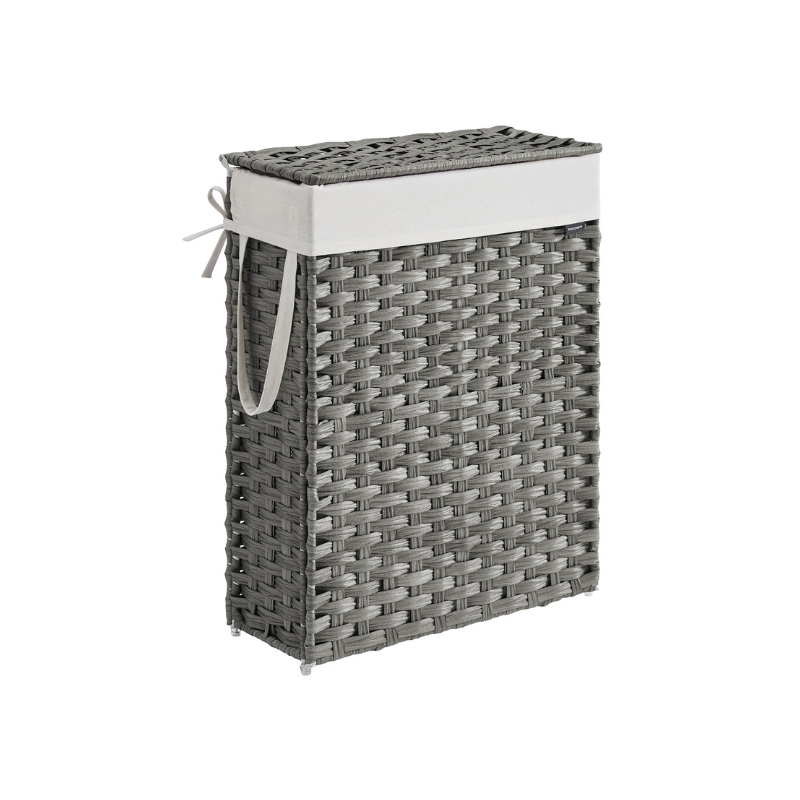Laundry Hamper - Slim Rattan - With Lid And Handles
