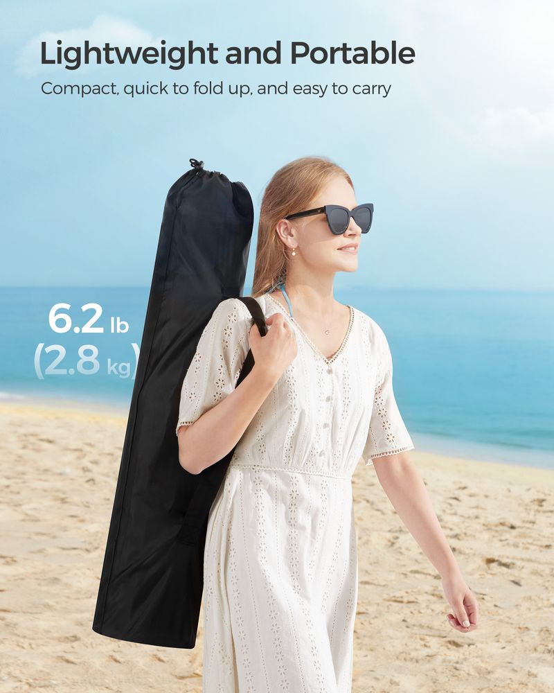 Outdoor Beach Chair - Portable - High Backrest With Cup Holder