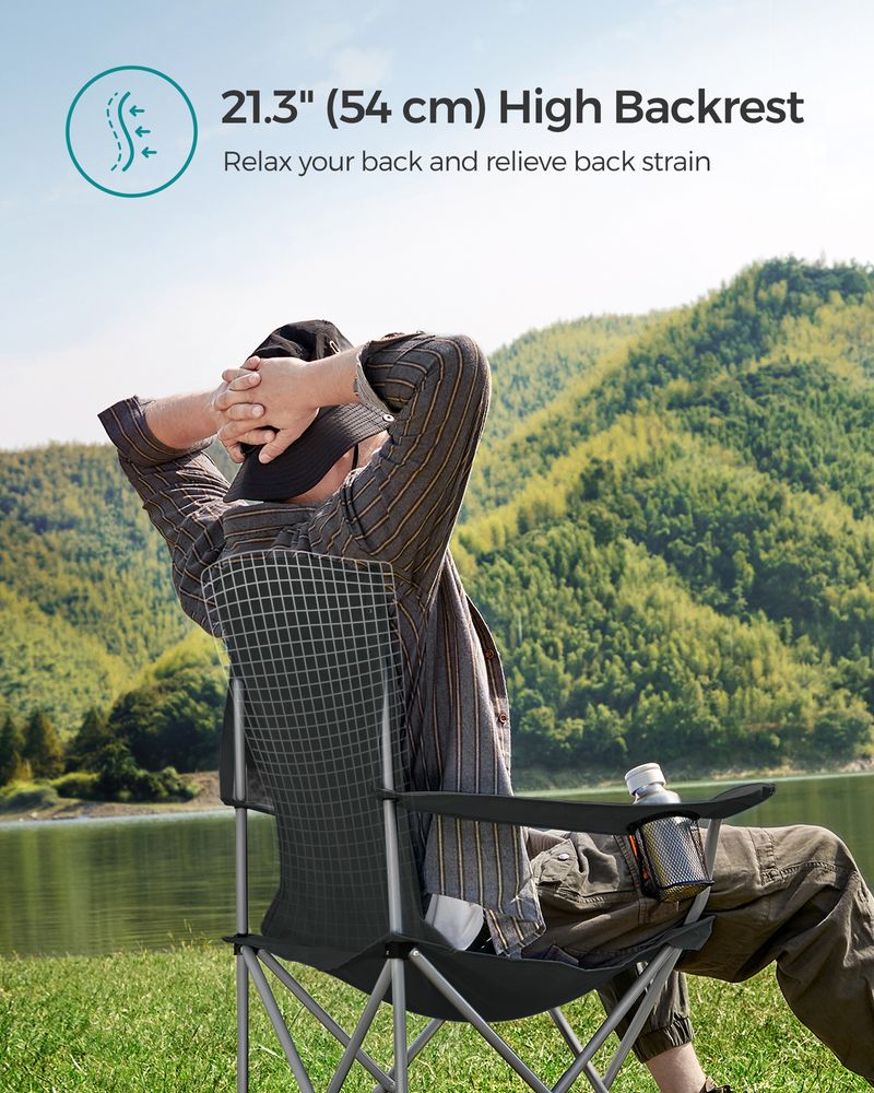 Folding Camping Chairs Set of 2 Portable Outdoor Chairs With Carry Bag