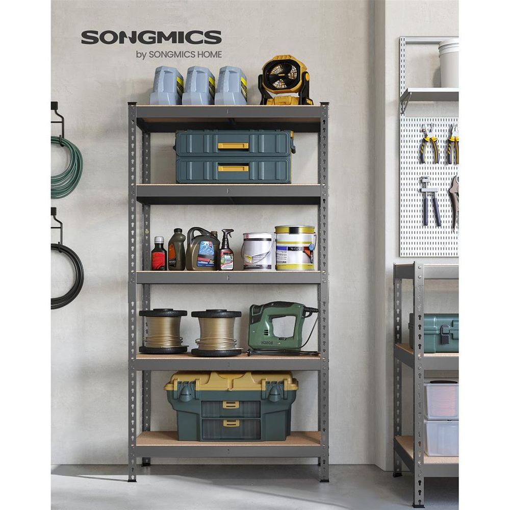 Garage Storage Shelf - 5 Tier Adjustable - Boltless Heavy Duty