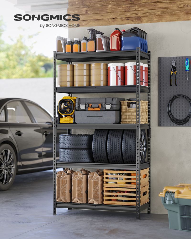 5-Tier Storage Shelves – Heavy-Duty Metal Rack – 2,250 lb Capacity