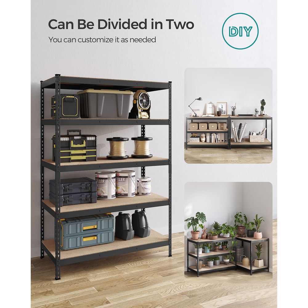 Garage Storage Shelf - 5 Tier Adjustable - Boltless Heavy Duty