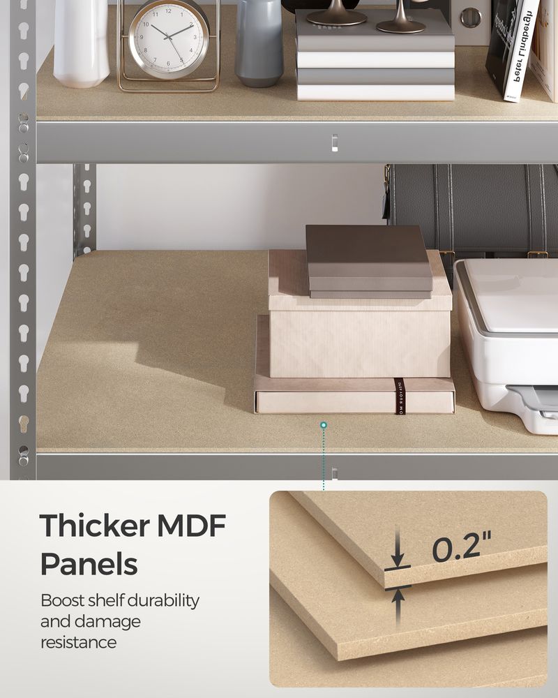 Storage Shelves - 5 Tier - Set Of 2 - Adjustable Heavy Duty