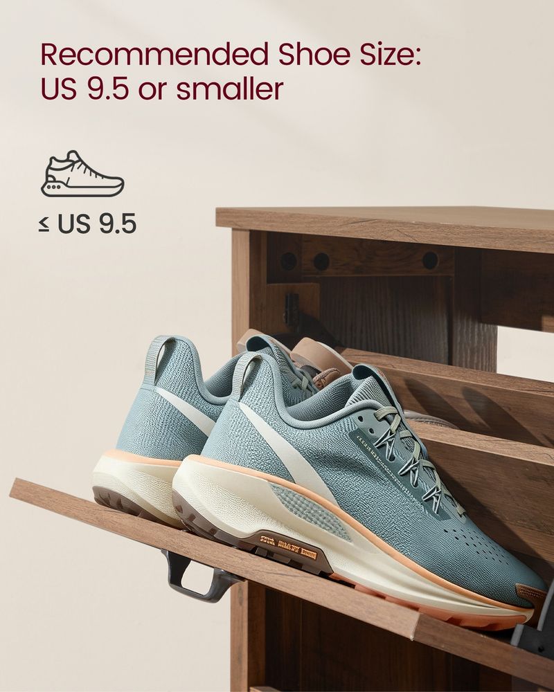 Shoe Storage Cabinet – 3 Flip Drawers – Farmhouse Entryway Organizer