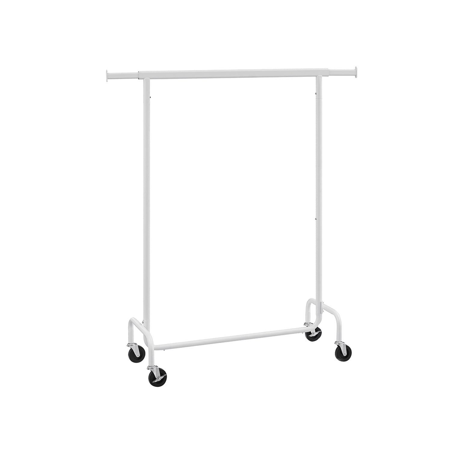 Heavy Duty Clothes Rack With Wheels Extendable Hanging Rod