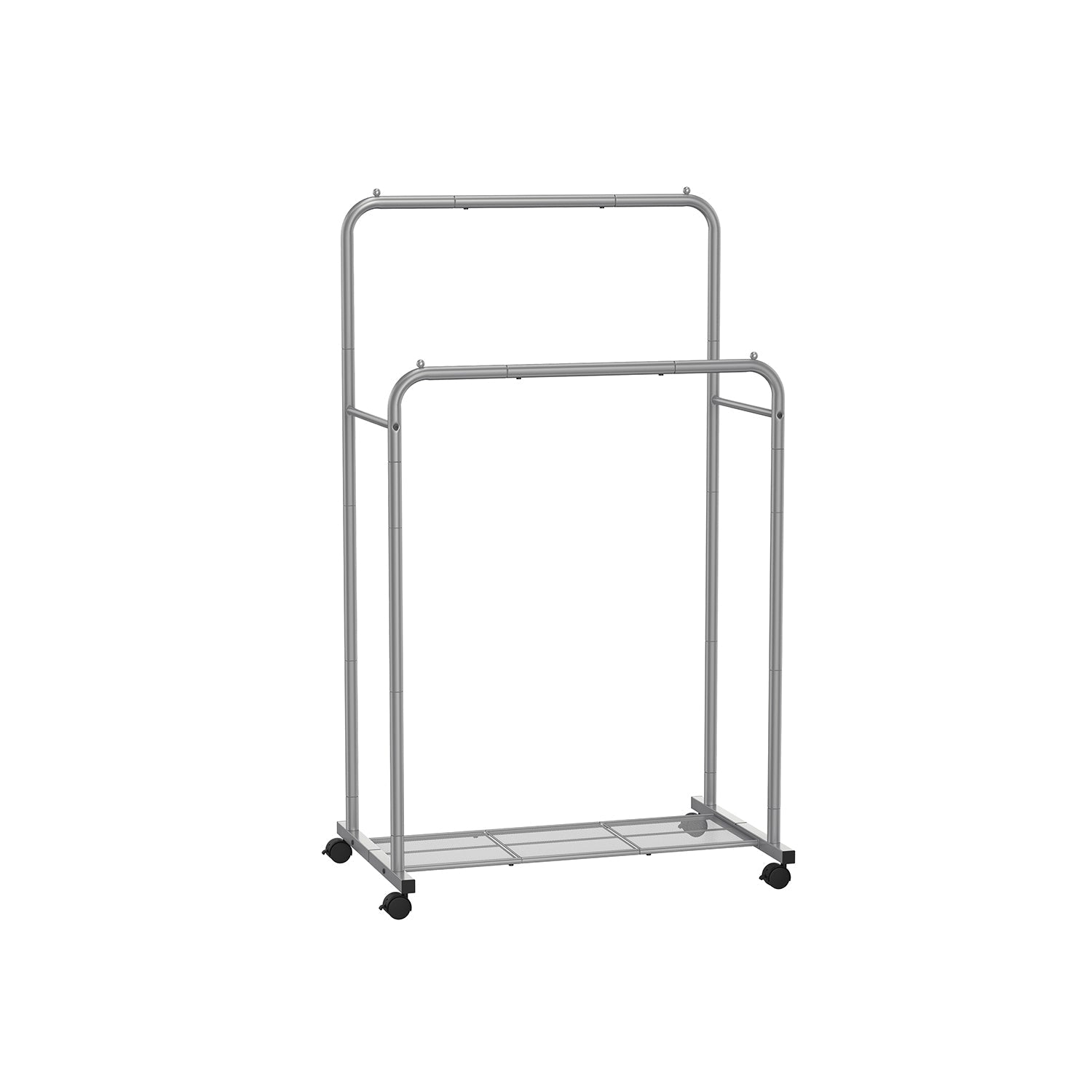 Clothes Rack With Wheels – Dense Mesh Storage Shelf – Rolling Garment Rack