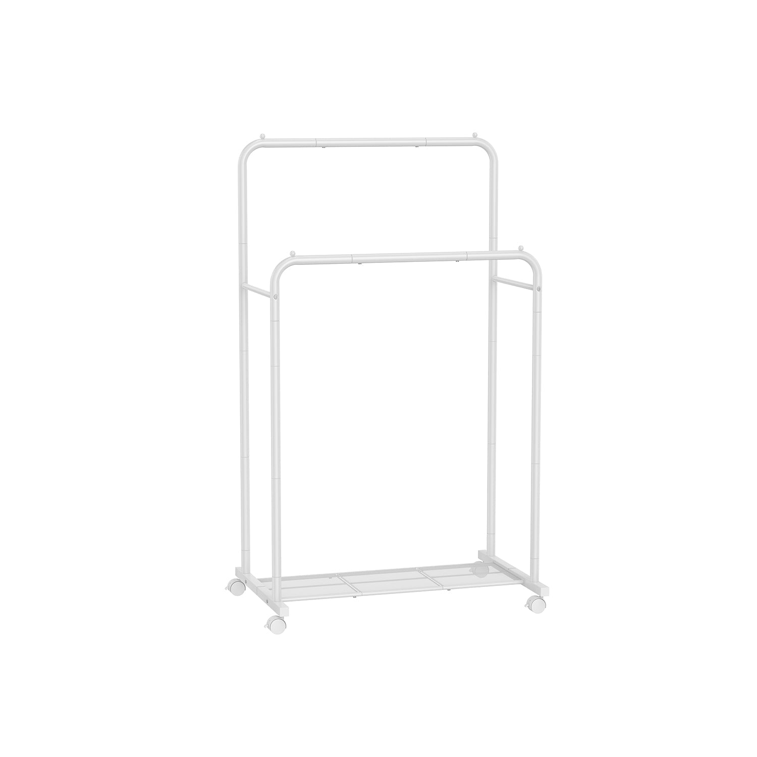 Clothes Rack With Wheels – Dense Mesh Storage Shelf – Rolling Garment Rack