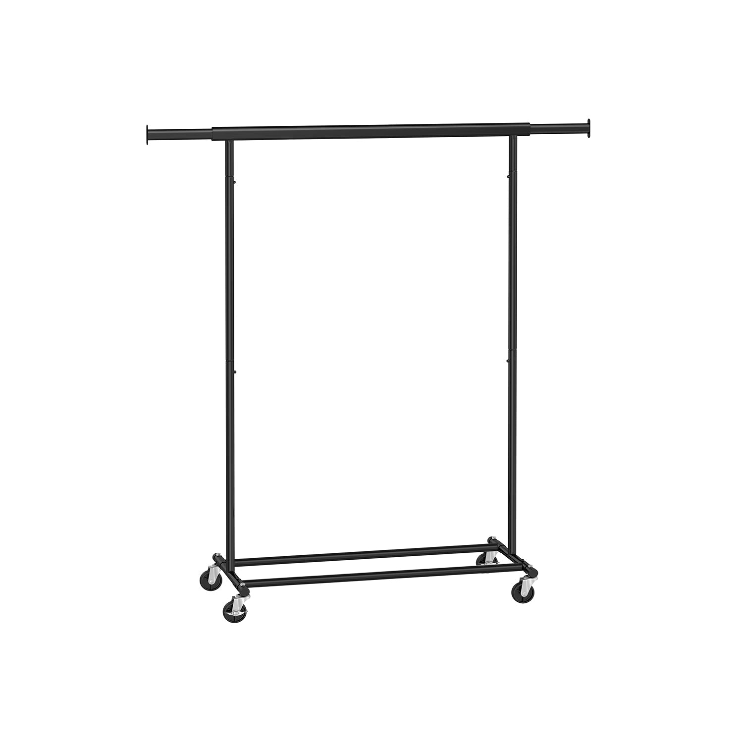 Clothes Rack with Extendable Hanging Rail – Heavy-Duty – Rolling Garment Rack