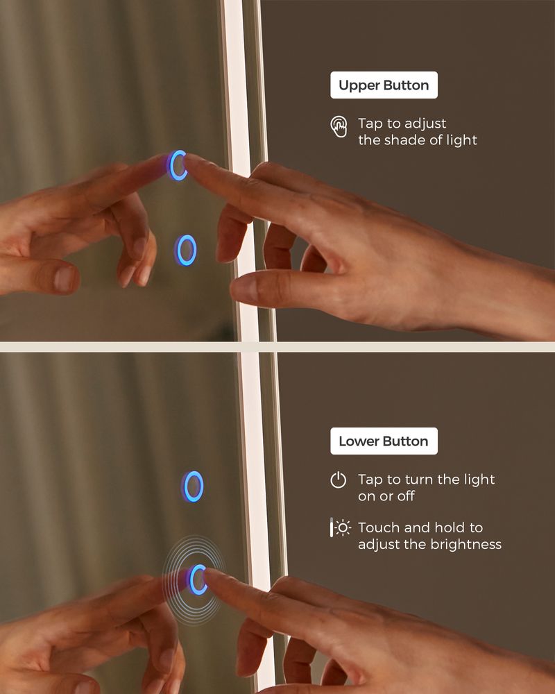 Jewelry Cabinet Standing - Full Length Mirror - Adjustable LED Lights