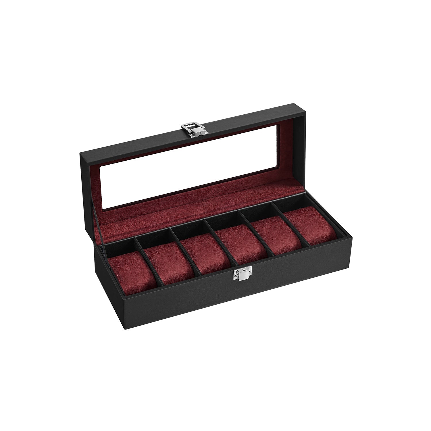 Watch Case Organizer - 6 Or 12 Slot - Large Glass Lid