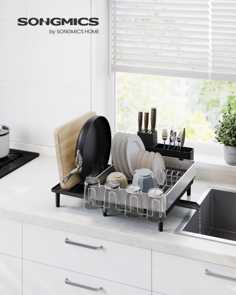 Dish Drying Rack - Expandable Stainless Steel - Kitchen Counter