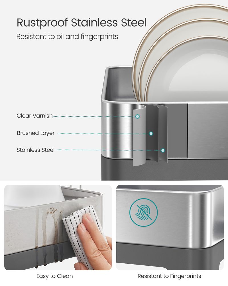 Dish Drying Rack - Expandable Stainless Steel - Kitchen Counter