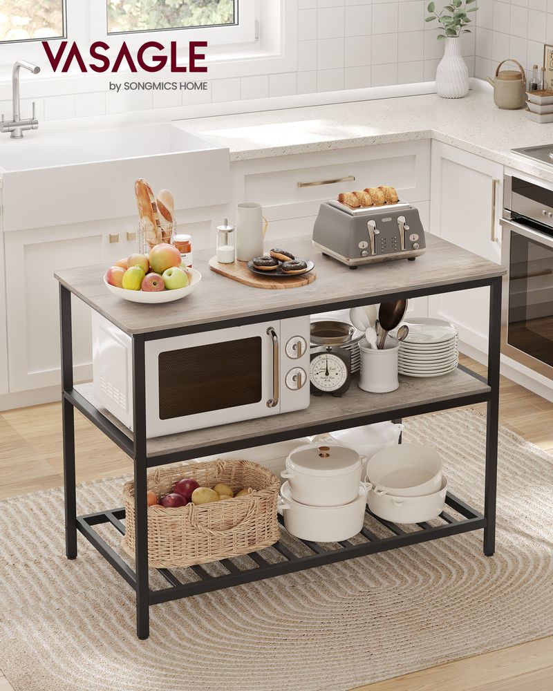 Kitchen Shelf - Large Worktop - Open Storage Shelves