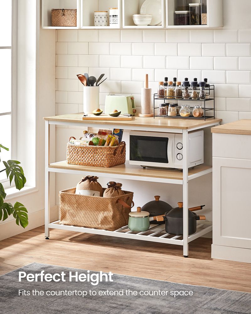 Kitchen Shelf - Large Worktop - Open Storage Shelves