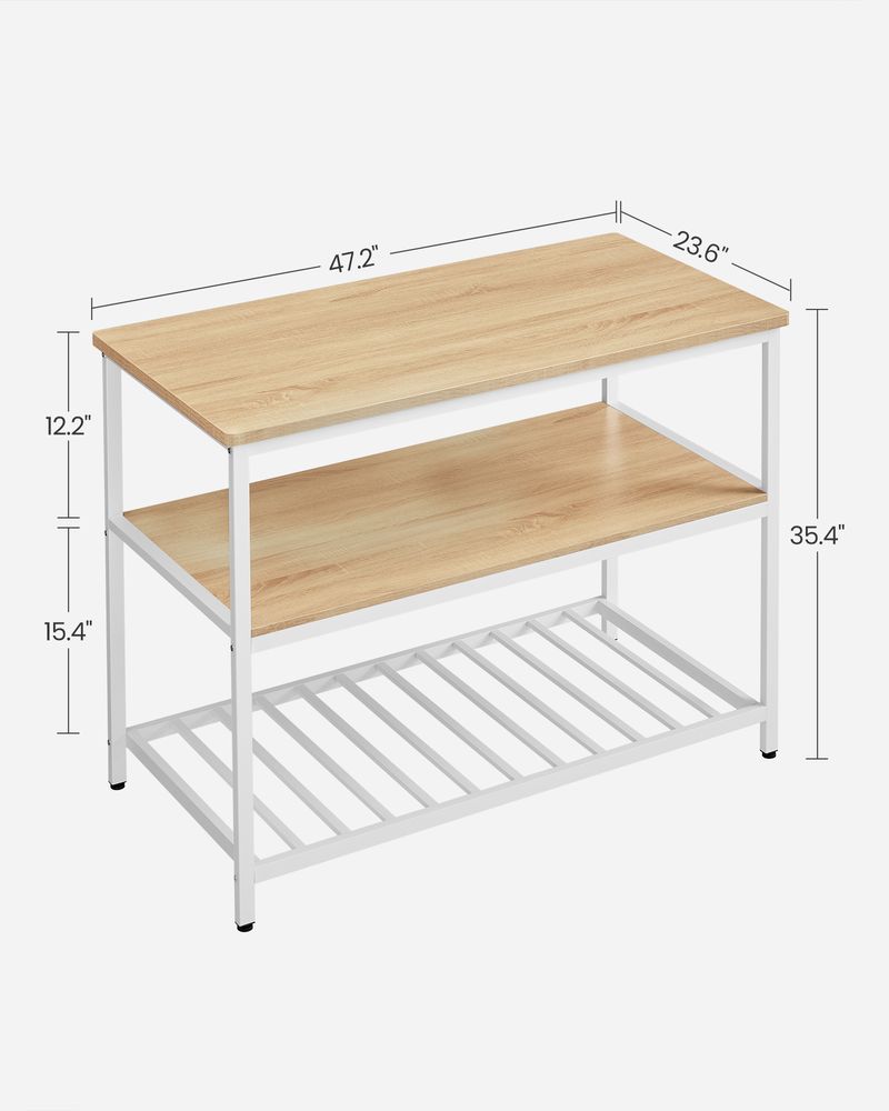 Kitchen Shelf - Large Worktop - Open Storage Shelves