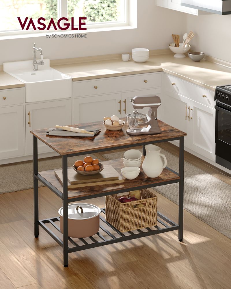 Kitchen Shelf - Large Worktop - Open Storage Shelves