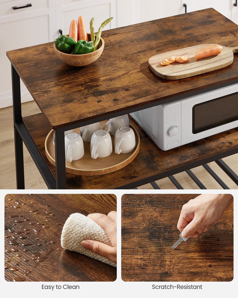 Kitchen Shelf - Large Worktop - Open Storage Shelves