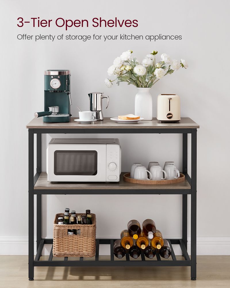 Kitchen Shelf - Large Worktop - Open Storage Shelves