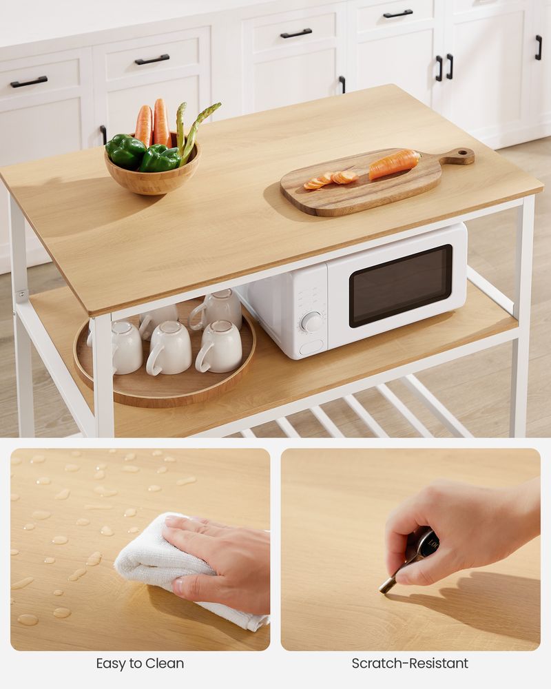 Kitchen Shelf - Large Worktop - Open Storage Shelves