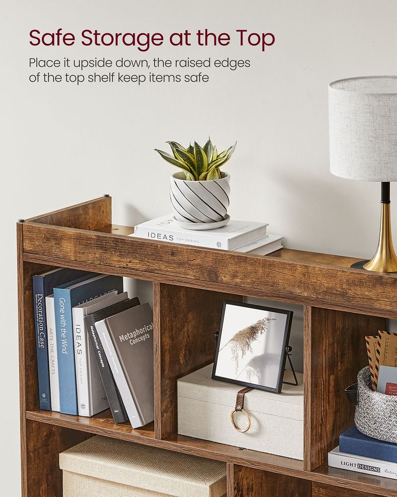 Bookcase - 8 Open Compartments - Versatile Storage Shelf