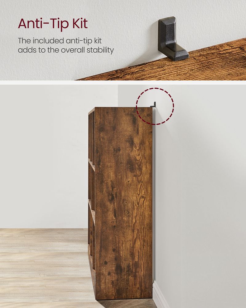 Bookcase - 8 Open Compartments - Versatile Storage Shelf