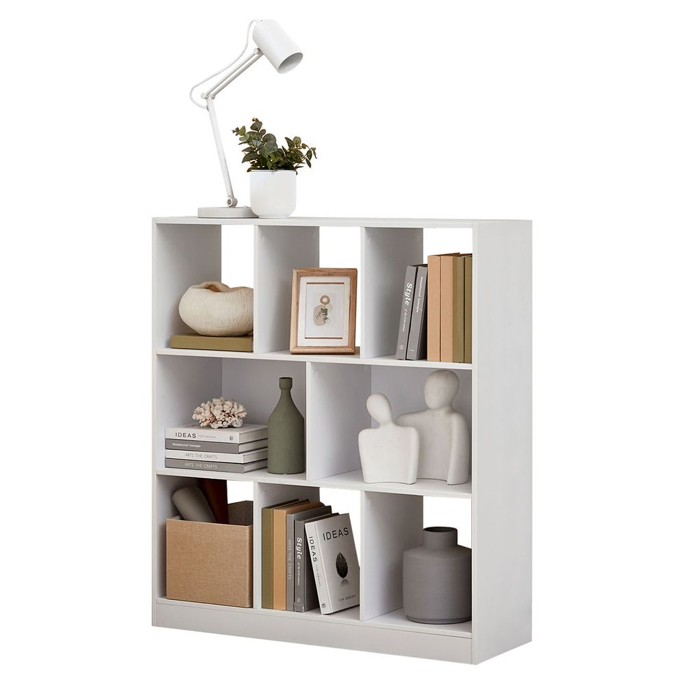 Bookcase - 8 Open Compartments - Versatile Storage Shelf