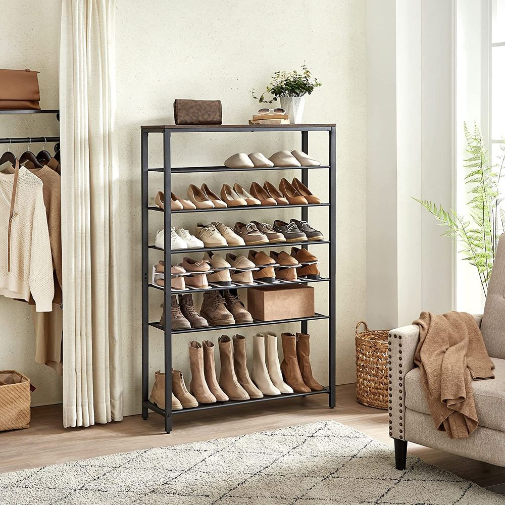 Shoe Rack Organizer - 7 Tier - Holds 32–40 Pairs
