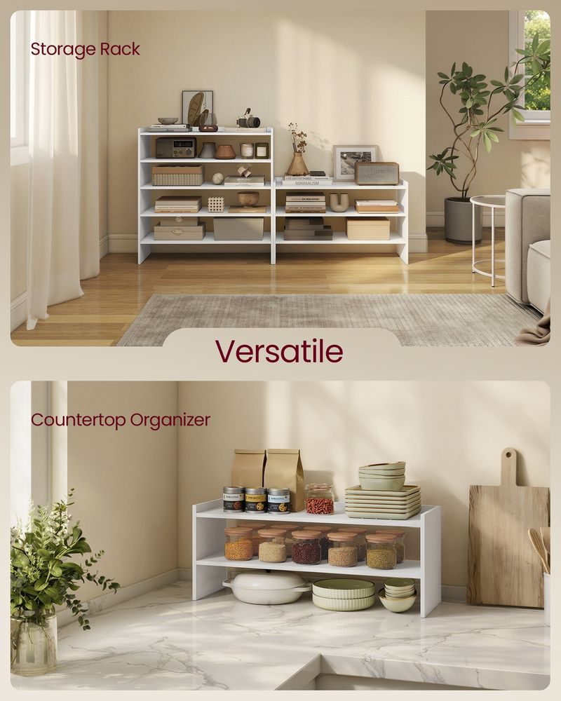 Shoe Rack – Stackable Storage Shelves – Closet & Entryway Organizer
