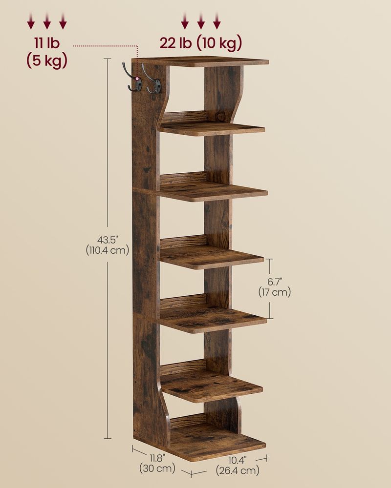 Slim Shoe Storage Rack – 7 or 9-Tier – Space-Saving Shoe Tower