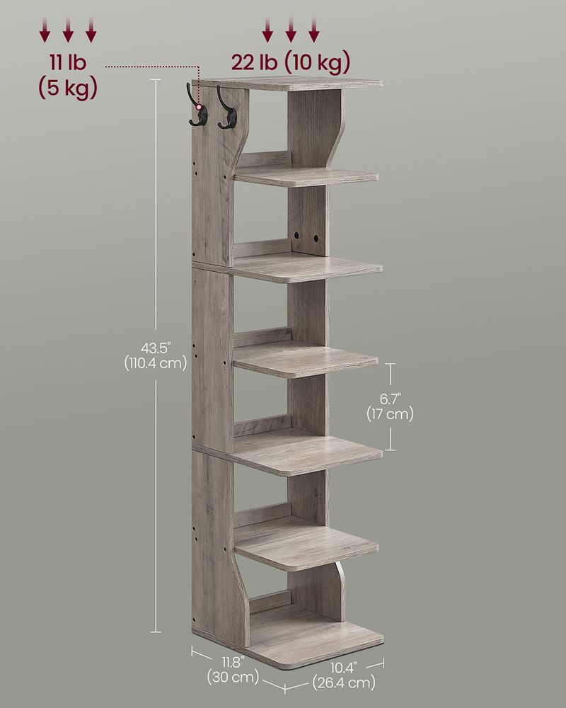 Slim Shoe Storage Rack – 7 or 9-Tier – Space-Saving Shoe Tower