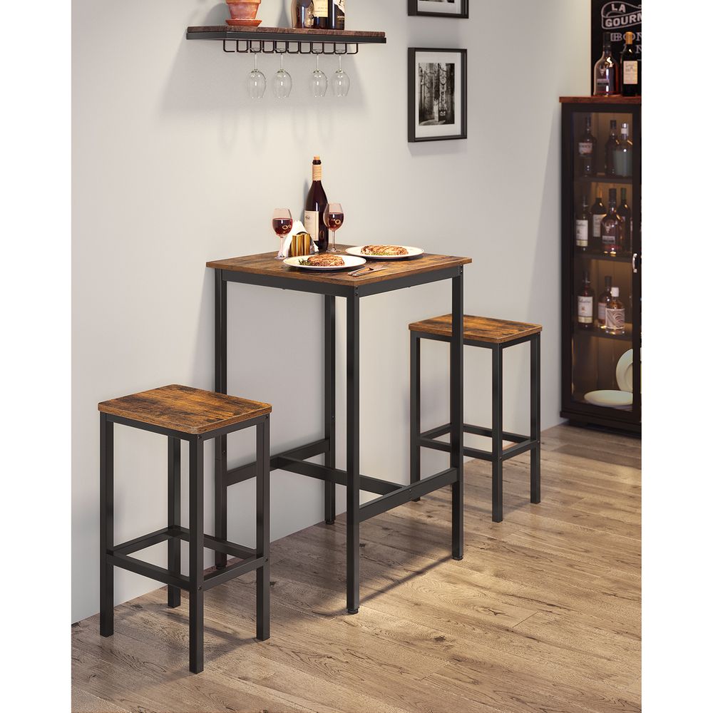 Bar Table and Chairs Set – Space-Saving Design – High Top Pub Set