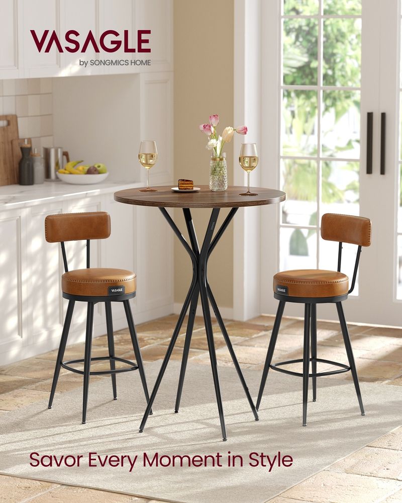 High Pub Table – X-Shaped Legs – Tall Bar Table