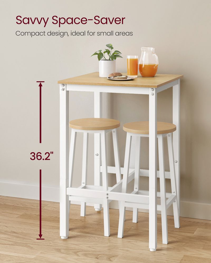 High Top Bar Table – Square Design – Industrial Pub Table