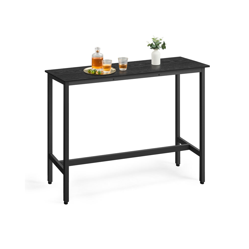 Narrow Bar Table 47 Inch Kitchen Breakfast Table With Metal Legs