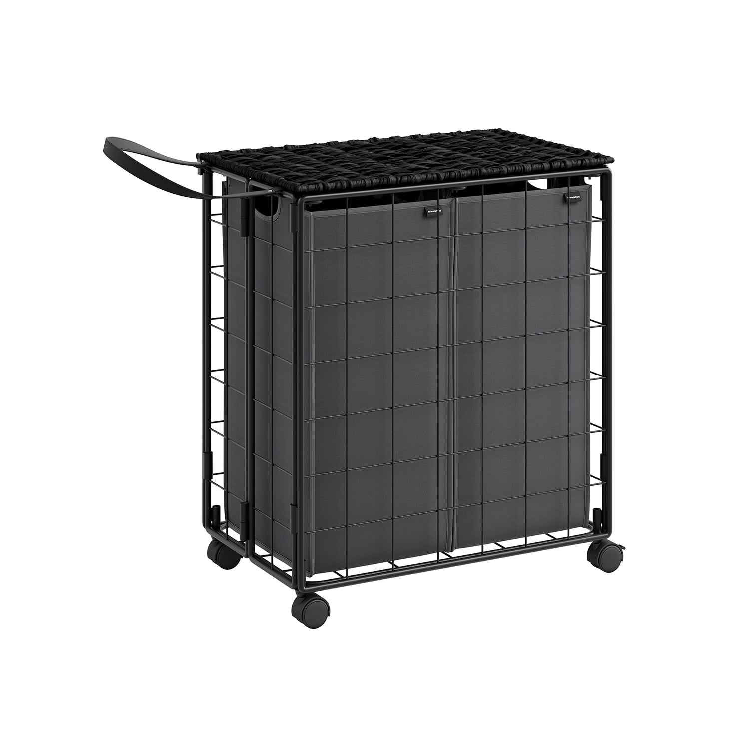 23.8 Gallon Laundry Hamper With Wheels Removable Liner Basket