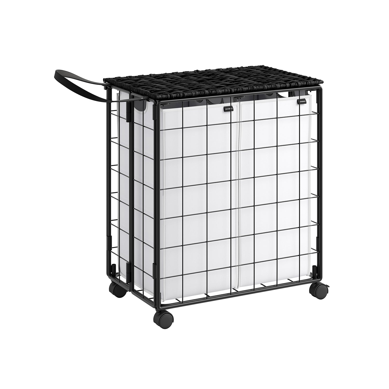 23.8 Gallon Laundry Hamper With Wheels Removable Liner Basket