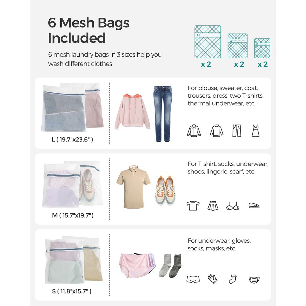 Clothes Hamper With Lid - 2 Section - 110–130L Capacity