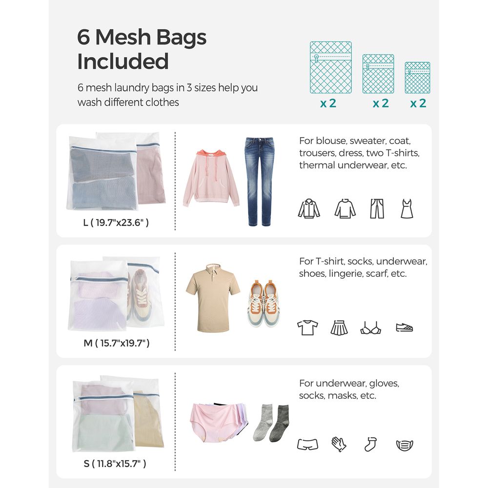 Clothes Hamper With Lid - 2 Section - 110–130L Capacity