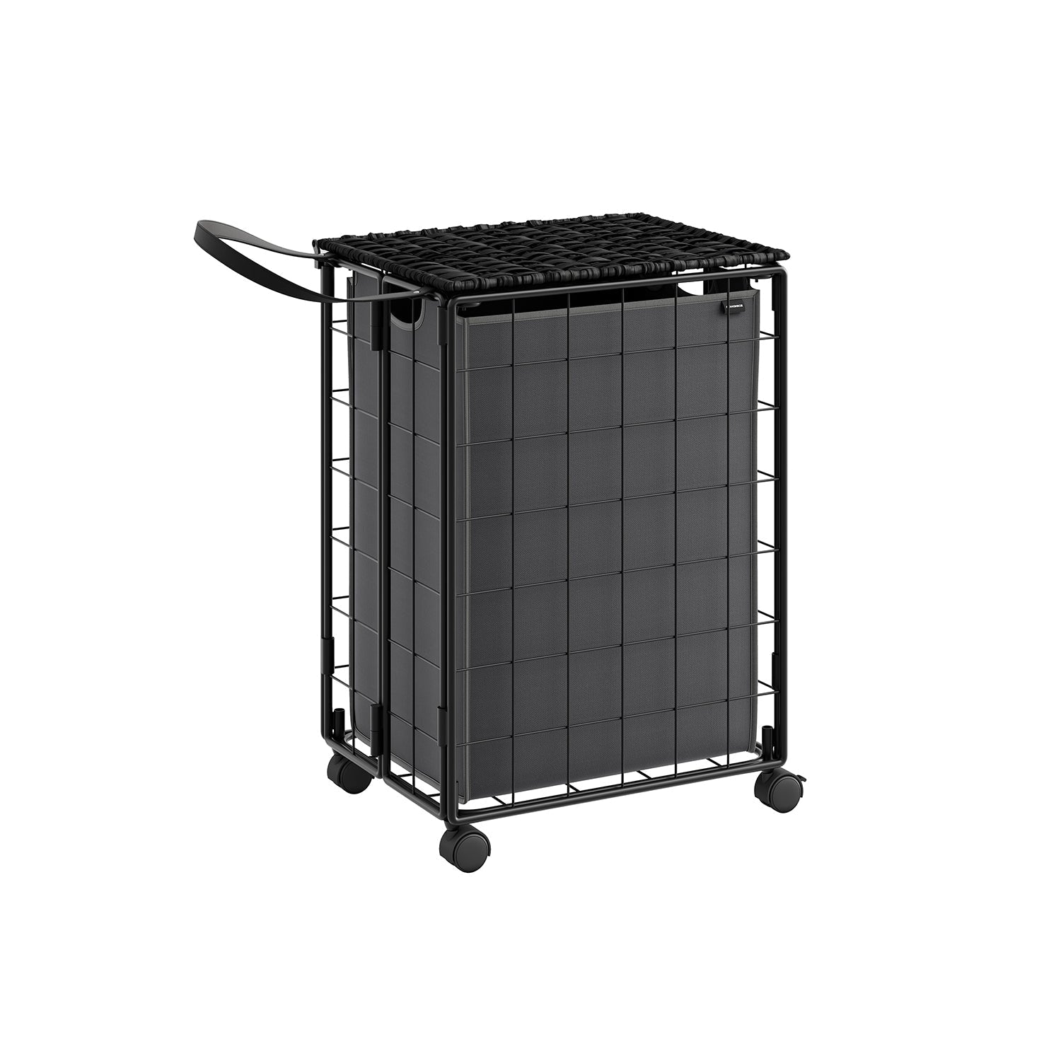 23.8 Gallon Laundry Hamper With Wheels Removable Liner Basket