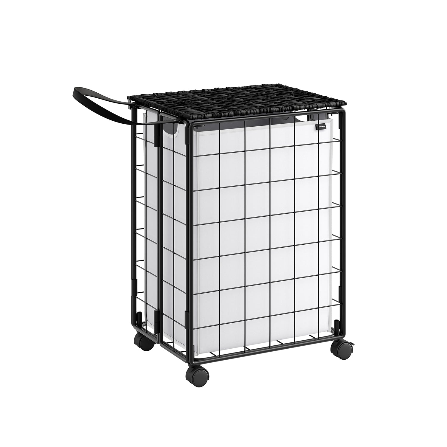 23.8 Gallon Laundry Hamper With Wheels Removable Liner Basket