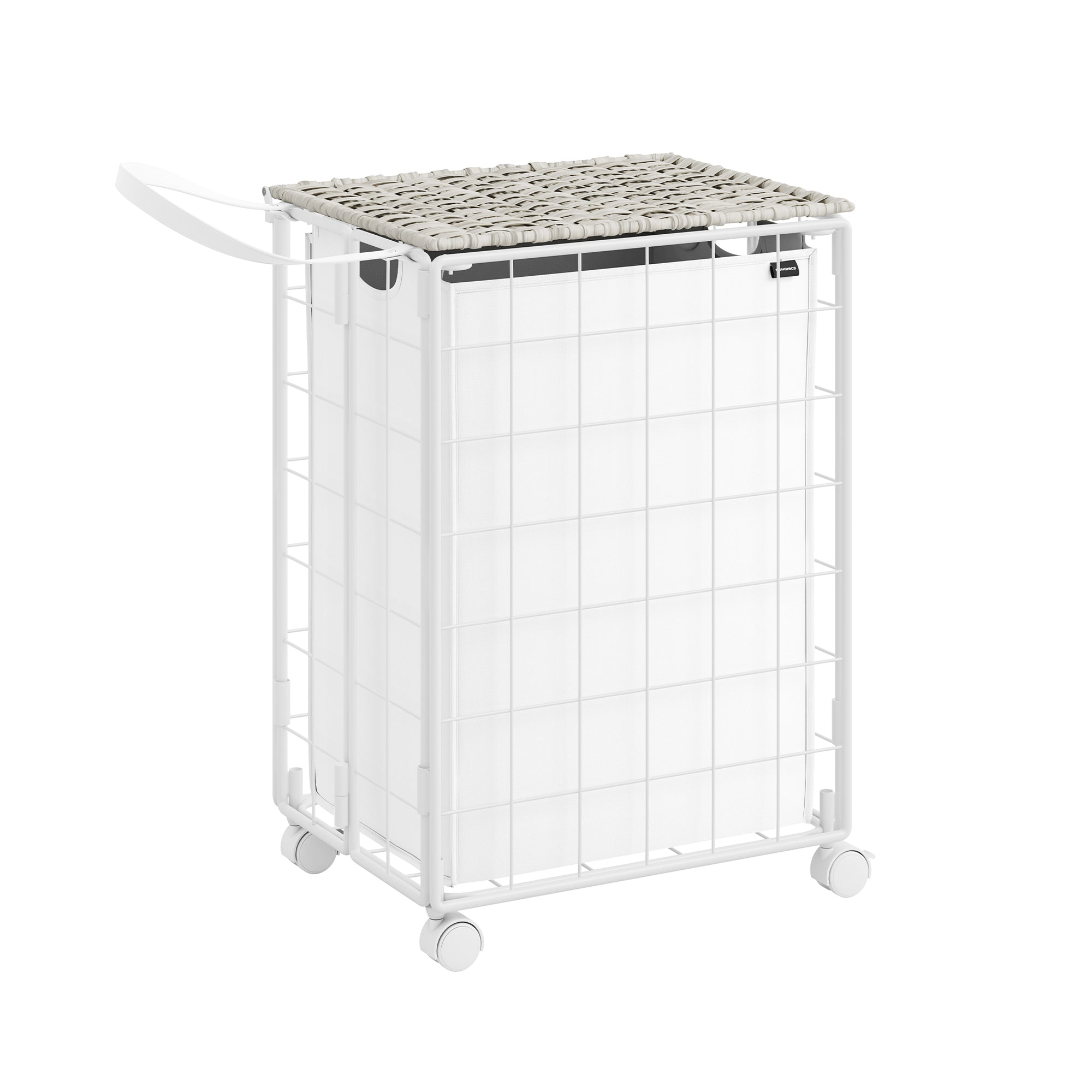 23.8 Gallon Laundry Hamper With Wheels Removable Liner Basket