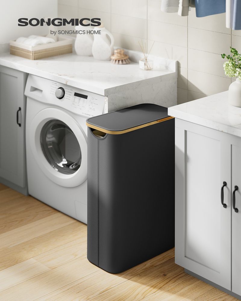 23.8 Gallon Laundry Hamper With Lid Removable Liner Basket