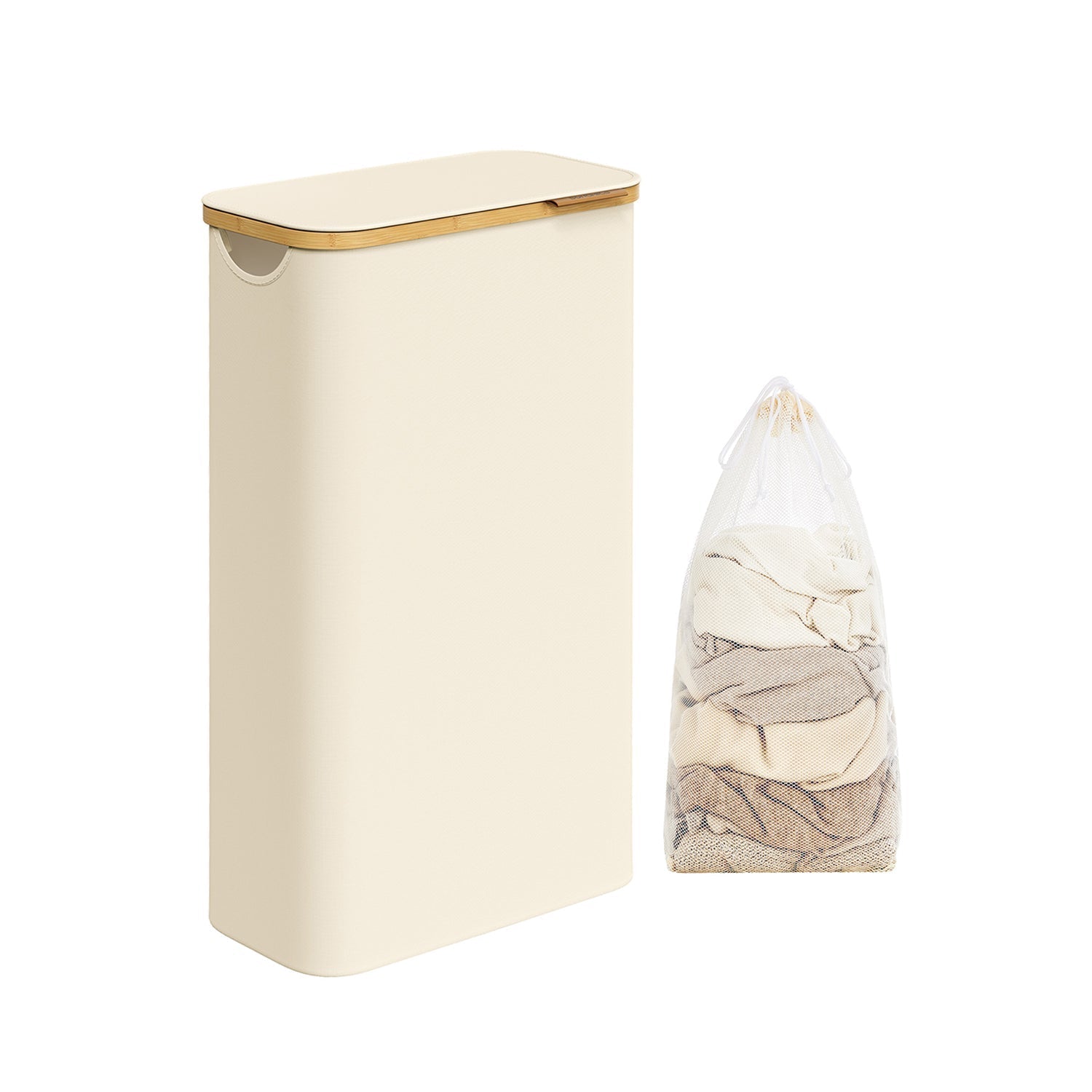 23.8 Gallon Laundry Hamper With Lid Removable Liner Basket