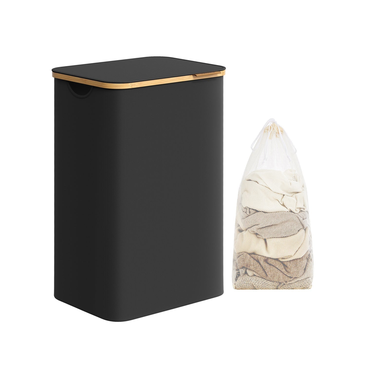 23.8 Gallon Laundry Hamper With Lid Removable Liner Basket
