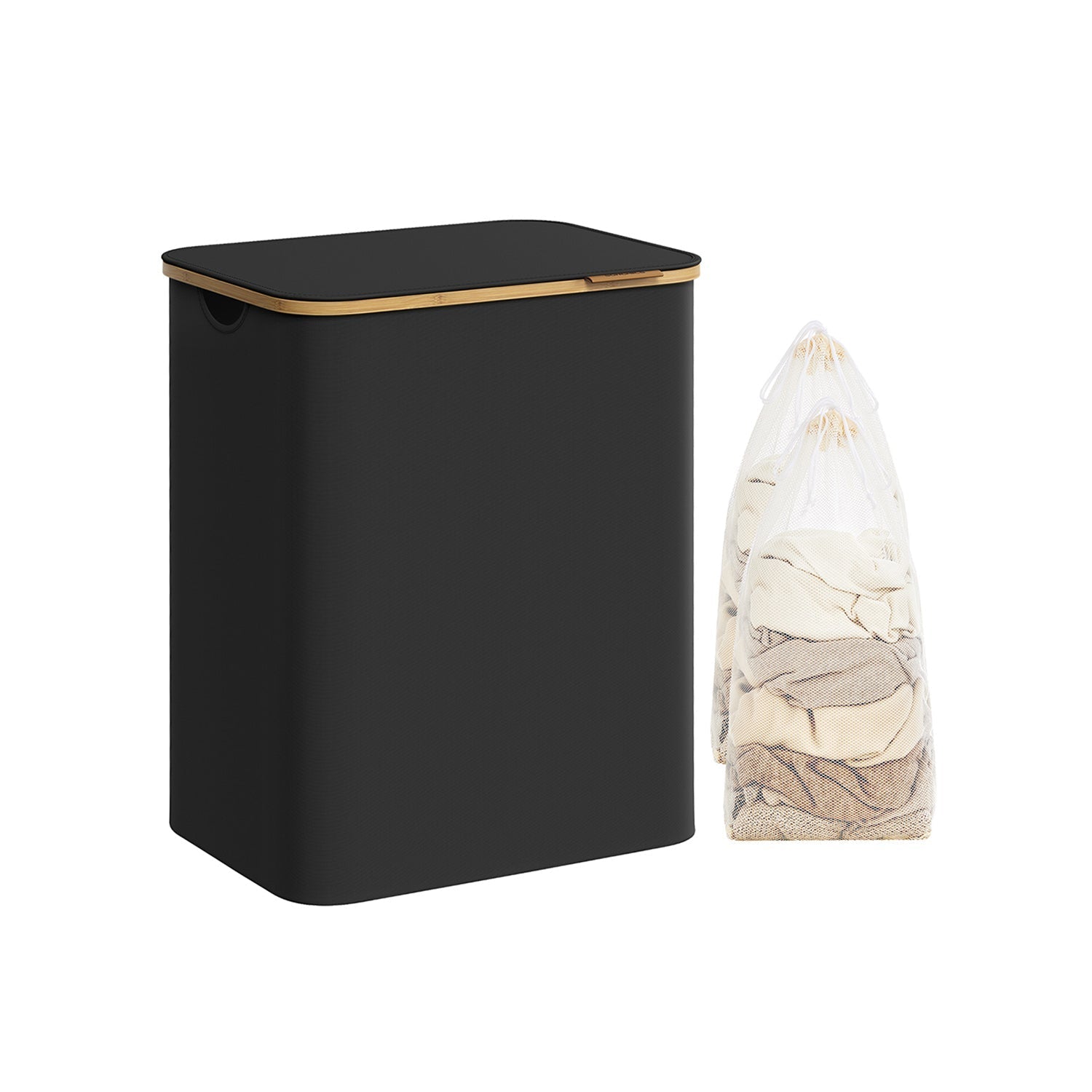 23.8 Gallon Laundry Hamper With Lid Removable Liner Basket